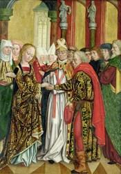 ドーム祭壇からの聖母の結婚、1499年（パネル上のテンペラ）